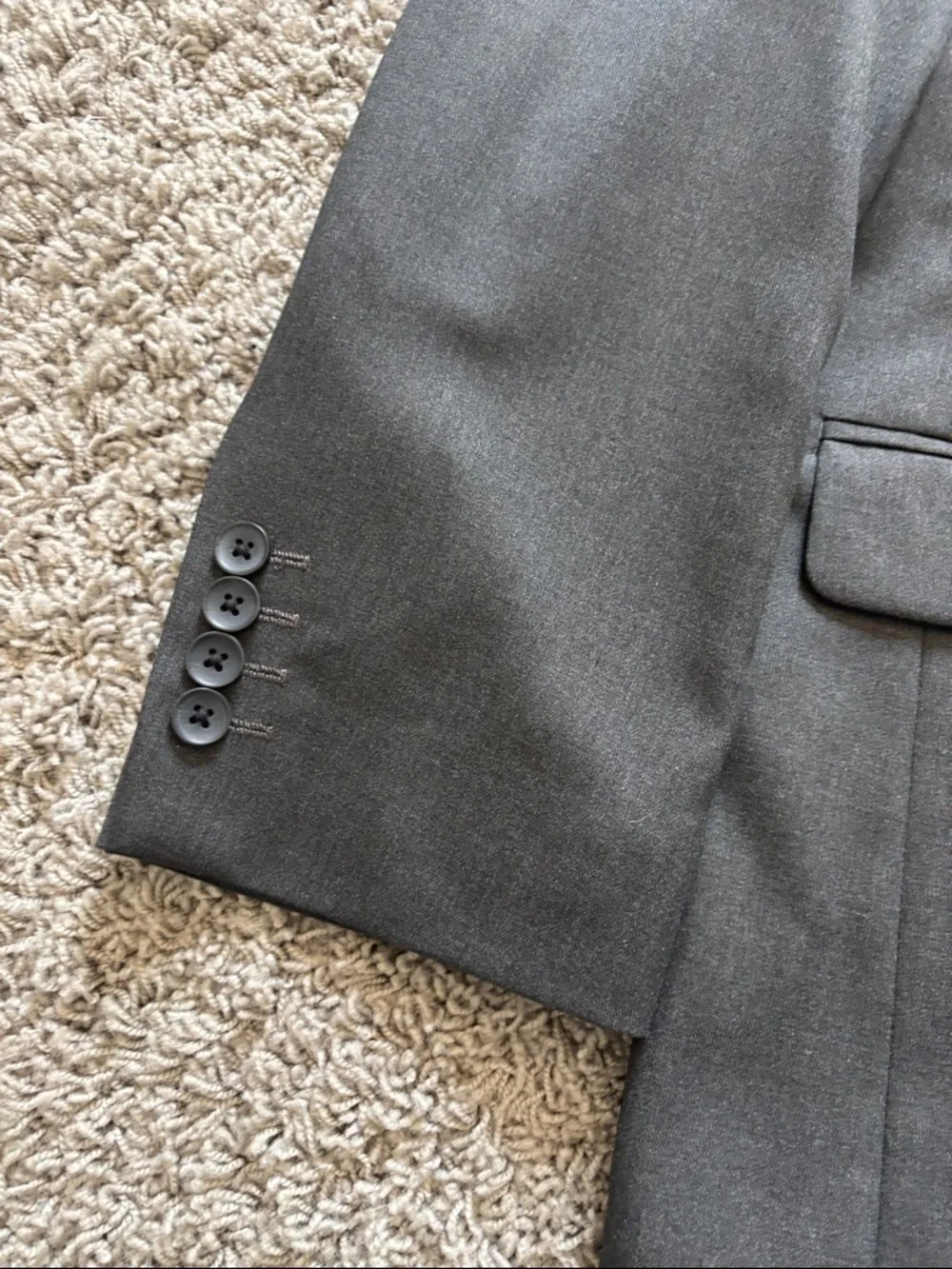 J.M. Haggar Men's Classic Fit Stretch Suit Jacket in Dark Gray Heather